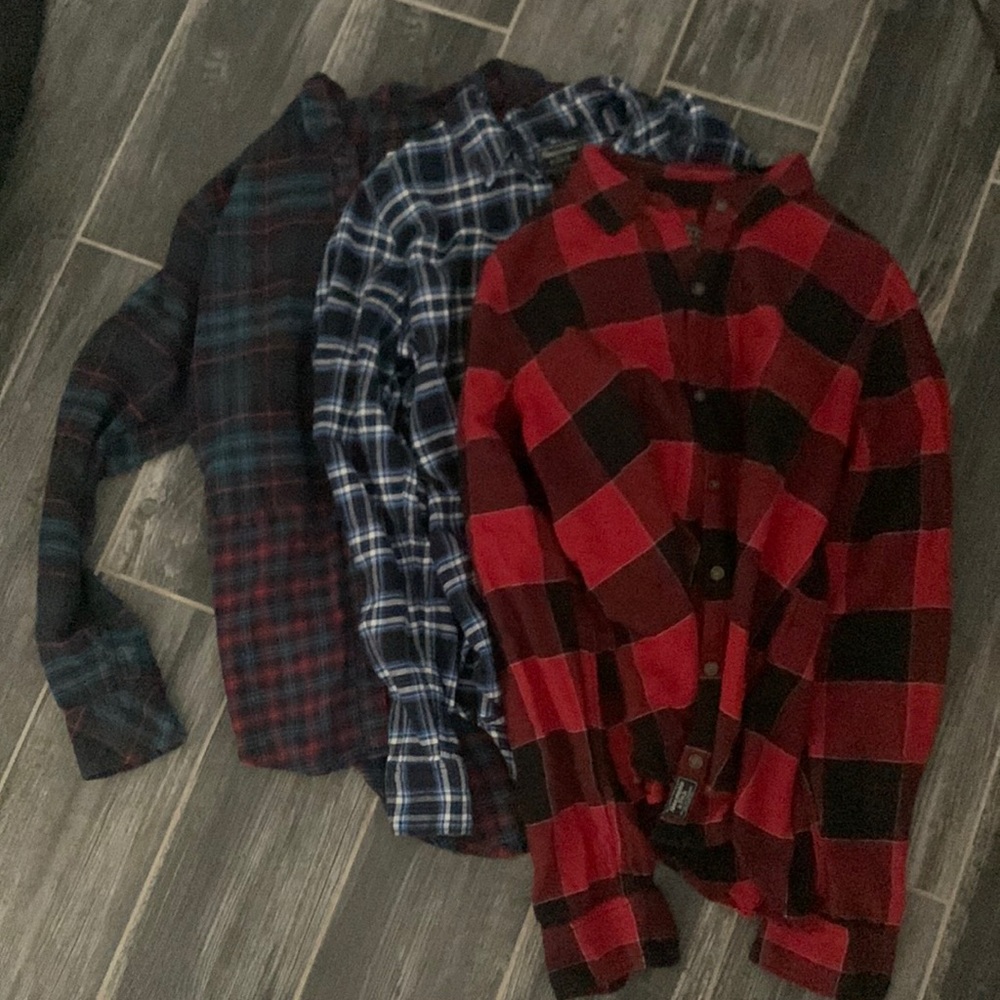 A&F Flannel bundle